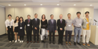 (From left) Ms. Gao Xinyi, Ms. He Lisha, Dr. Ye Jia, Prof. Kwok Bit Chee, Prof. Lai Chi Tim, Prof. Hilary Chappell, Prof. Alan Chan, Prof. Tang Sze Wing, Mr. Li Qingfeng, Prof. Deng Dun, and Mr. Xu Zetao